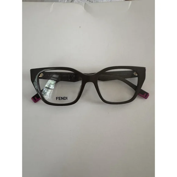 Fendi Women Eyeglasses Light Brown Demo Cat Eye FE50001I 050 NEW - Picture 4 of 4